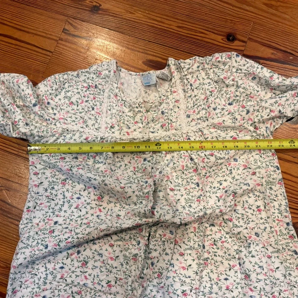 Ashley Taylor Floral Cotton Flannel Nightgown Plus 1X Cottagecore Prairie Modest